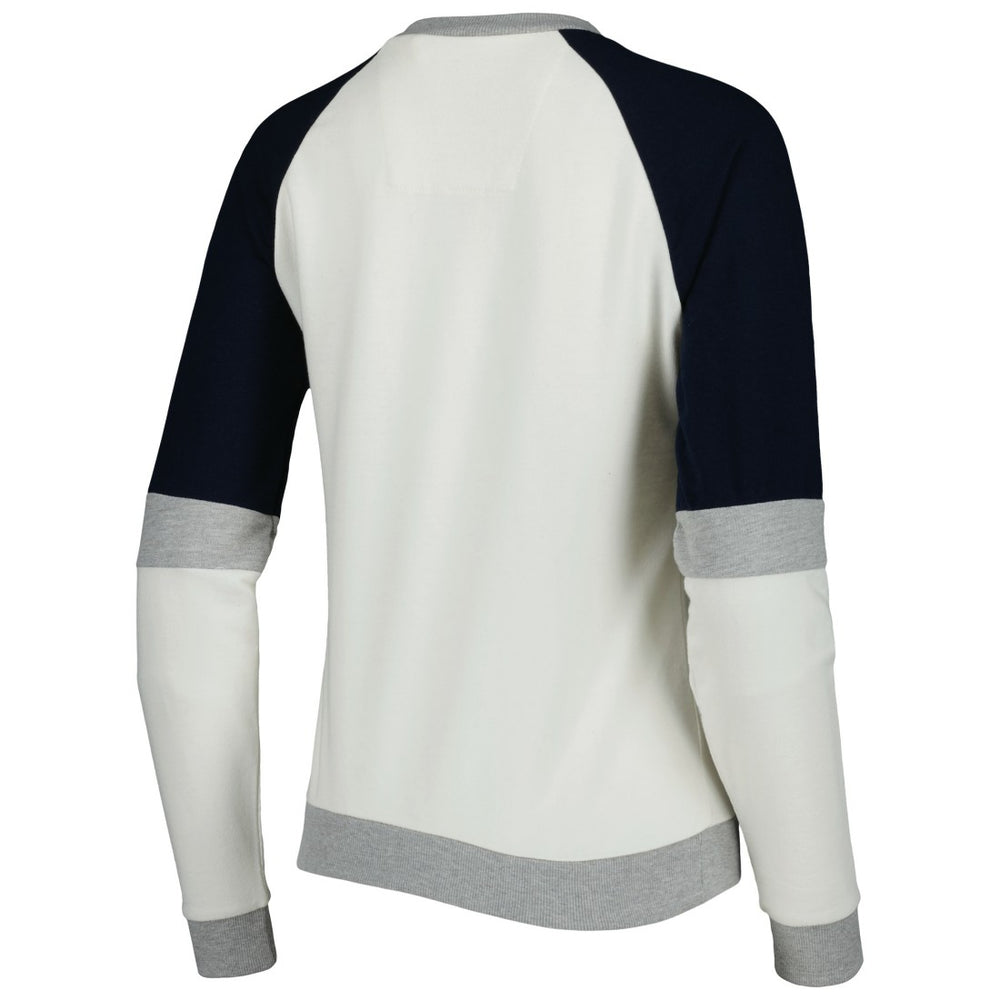 Tennessee Titans Antigua Women's Avenue Raglan Pullover Sweatshirt Cream/Navy - NFL