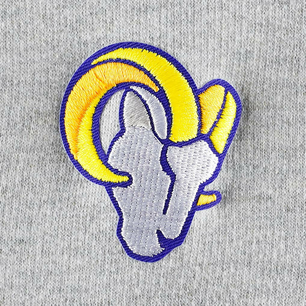 Los Angeles Rams Antigua Women's Lightweight Jackpot Raglan Half-Zip Pullover Hoodie Heather Gray - NFL