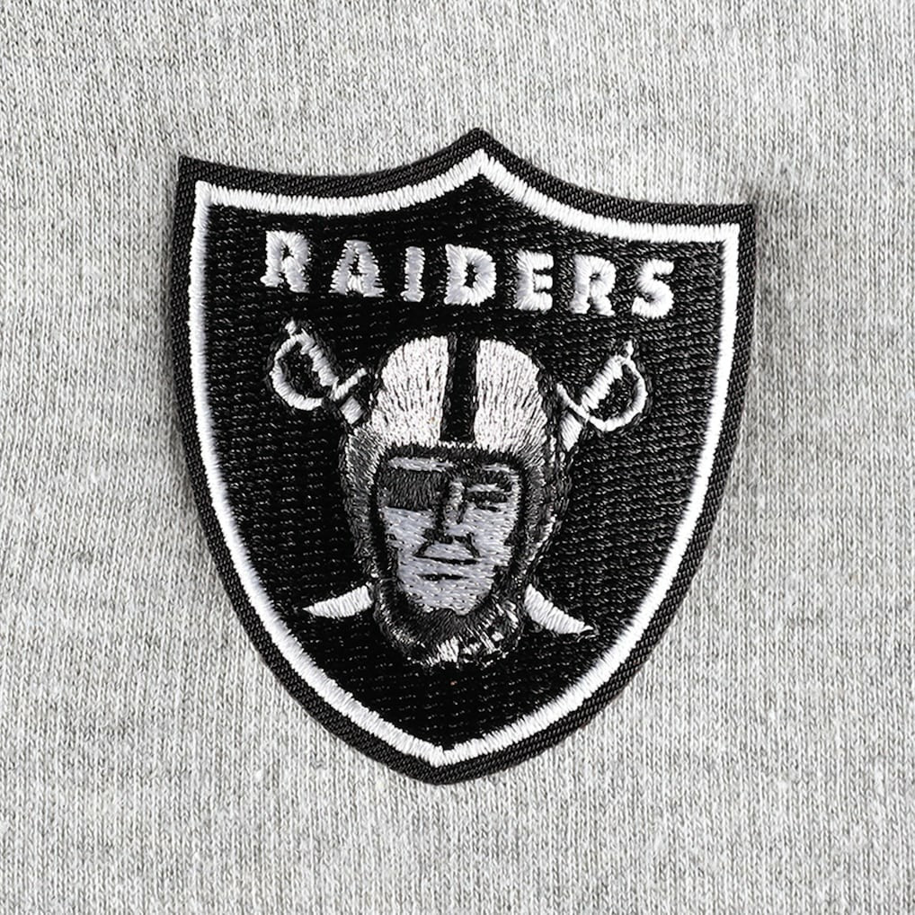 Las Vegas Raiders Antigua Women's Lightweight Jackpot Raglan Half-Zip Pullover Hoodie Heather Gray - NFL