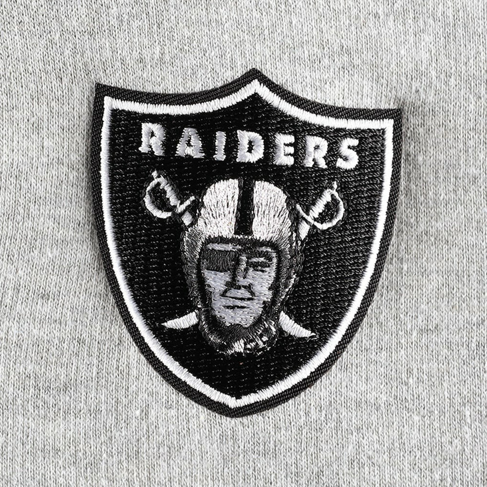 Las Vegas Raiders Antigua Women's Lightweight Jackpot Raglan Half-Zip Pullover Hoodie Heather Gray - NFL