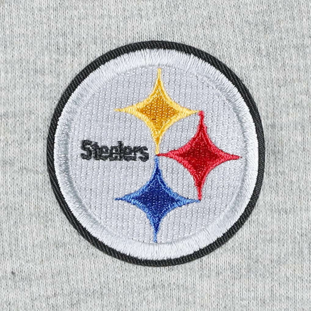 Pittsburgh Steelers Antigua Women's Lightweight Jackpot Raglan Half-Zip Pullover Hoodie Heather Gray - NFL