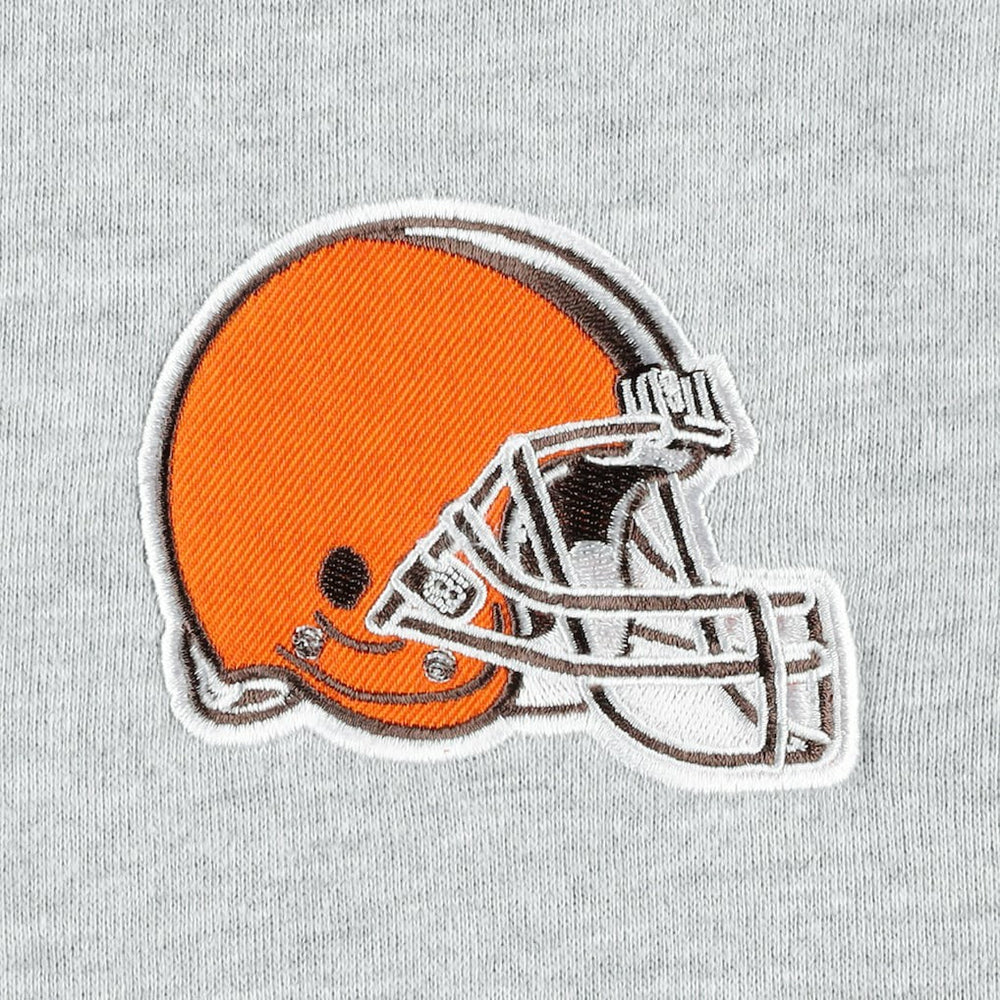 Cleveland Browns Big & Tall Fleece Raglan Full-Zip Hoodie Jacket Heather Gray - NFL