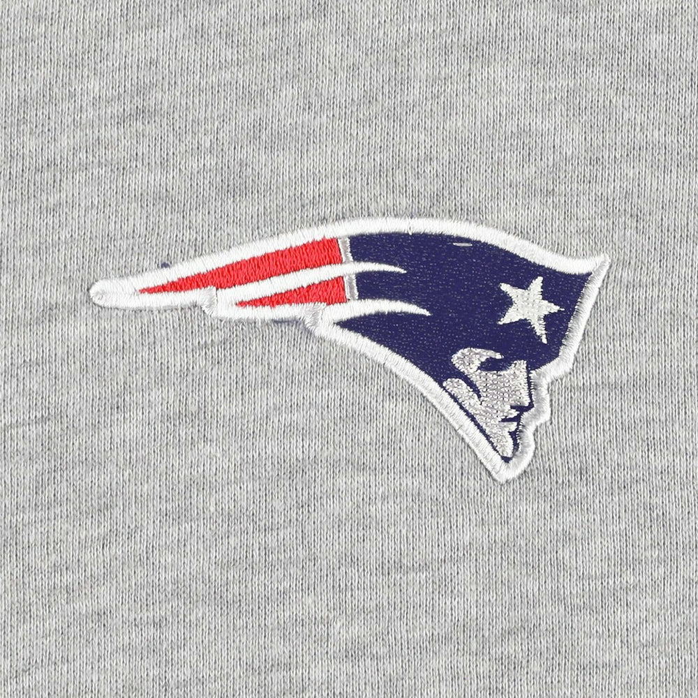 New England Patriots Big & Tall Fleece Raglan Full-Zip Hoodie Jacket Heather Gray - NFL