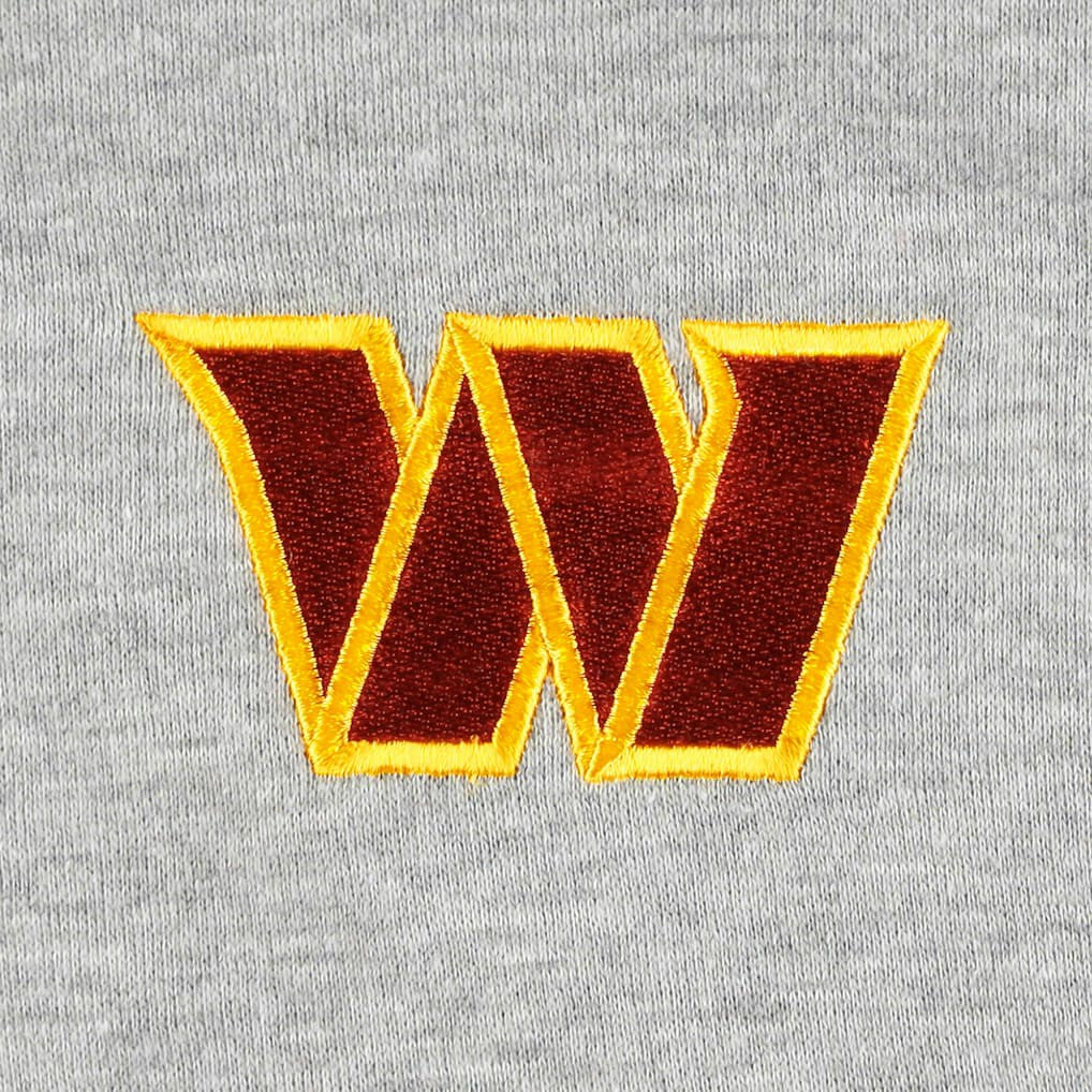 Washington Commanders Big & Tall Fleece Raglan Full-Zip Hoodie Jacket Heather Gray - NFL