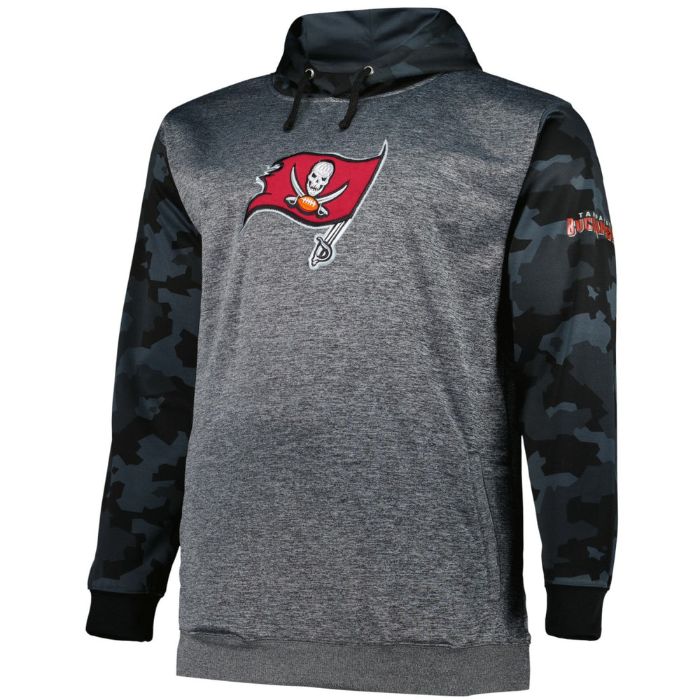 Tampa Bay Buccaneers Big & Tall Camo Pullover Hoodie Heather Charcoal - Fanatics