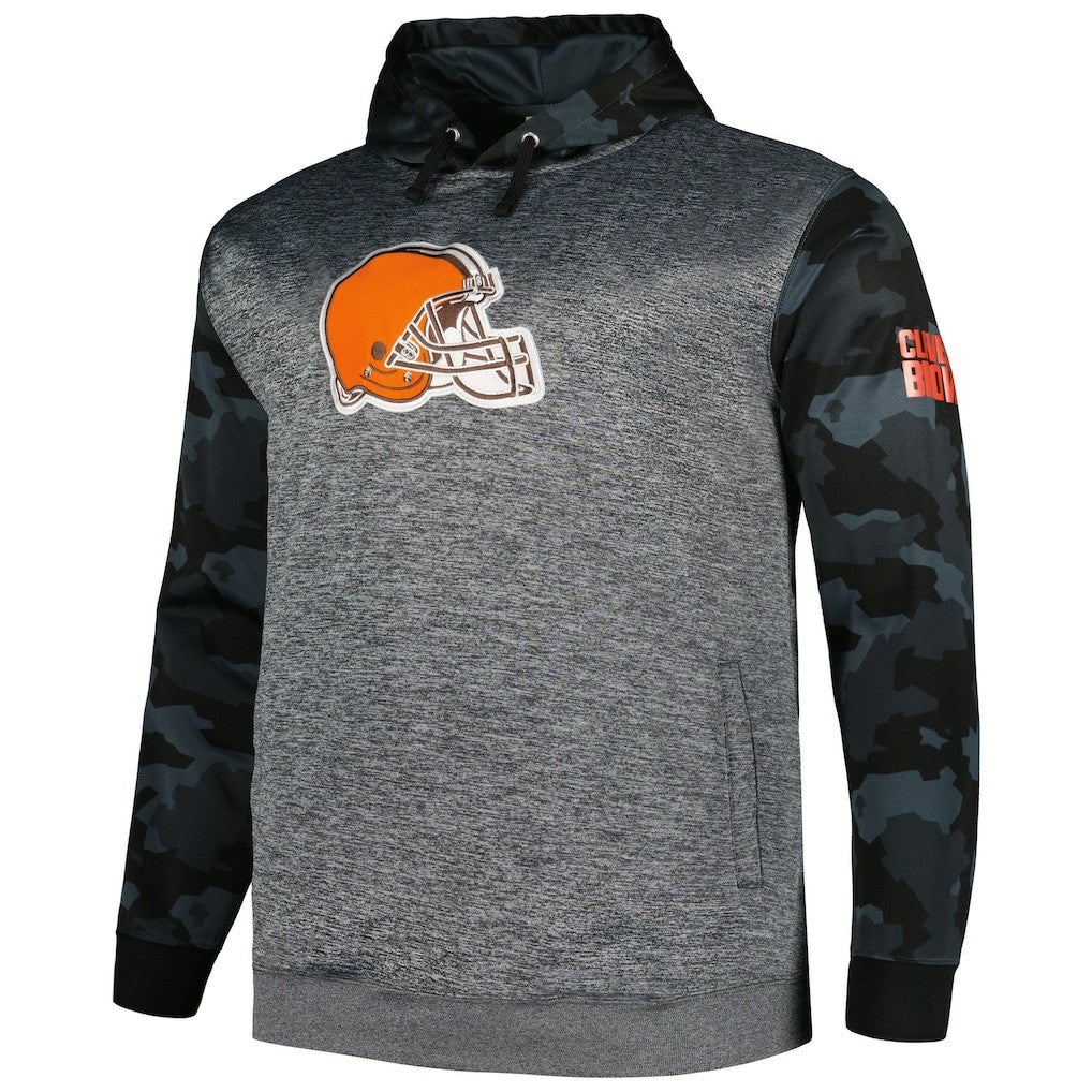 Cleveland Browns Big & Tall Camo Pullover Hoodie Heather Charcoal - Fanatics