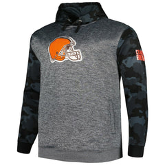 Cleveland Browns Big & Tall Camo Pullover Hoodie Heather Charcoal - Fanatics