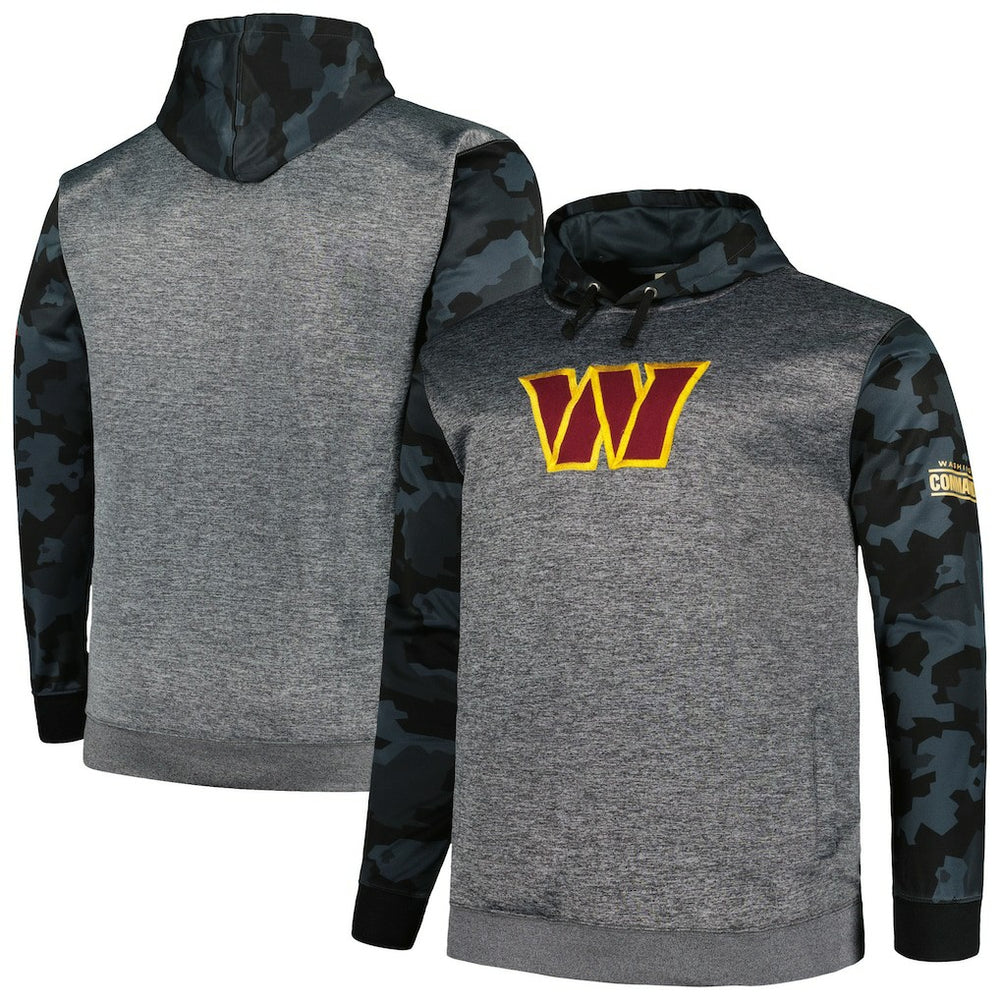 Washington Commanders Big & Tall Camo Pullover Hoodie Heather Charcoal - Fanatics