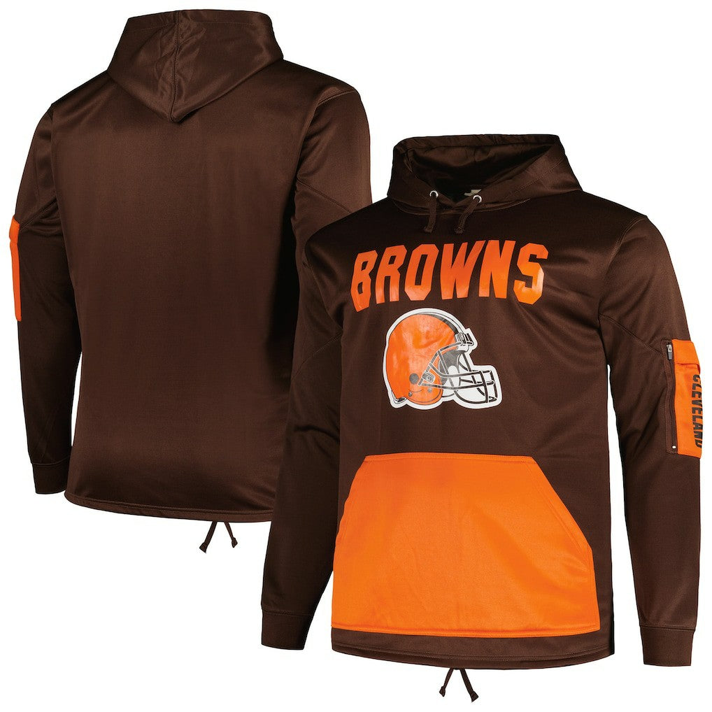 Cleveland Browns Big & Tall Pullover Hoodie Brown - Fanatics