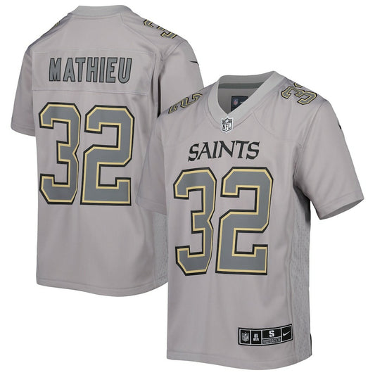 Tyrann Mathieu New Orleans Saints Youth Atmosphere Game Jersey - Gray | NFL Jerseys
