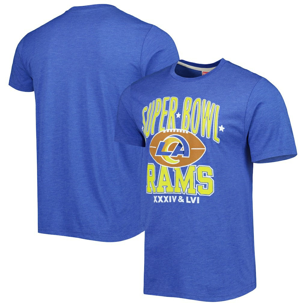 Los Angeles Rams Homage Super Bowl Classics Tri-Blend T-Shirt Royal - NFL