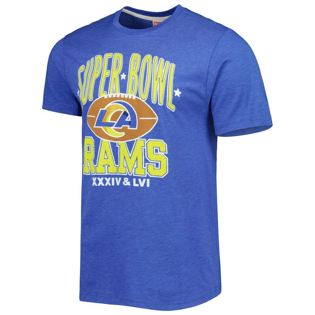 Los Angeles Rams Homage Super Bowl Classics Tri-Blend T-Shirt Royal - NFL