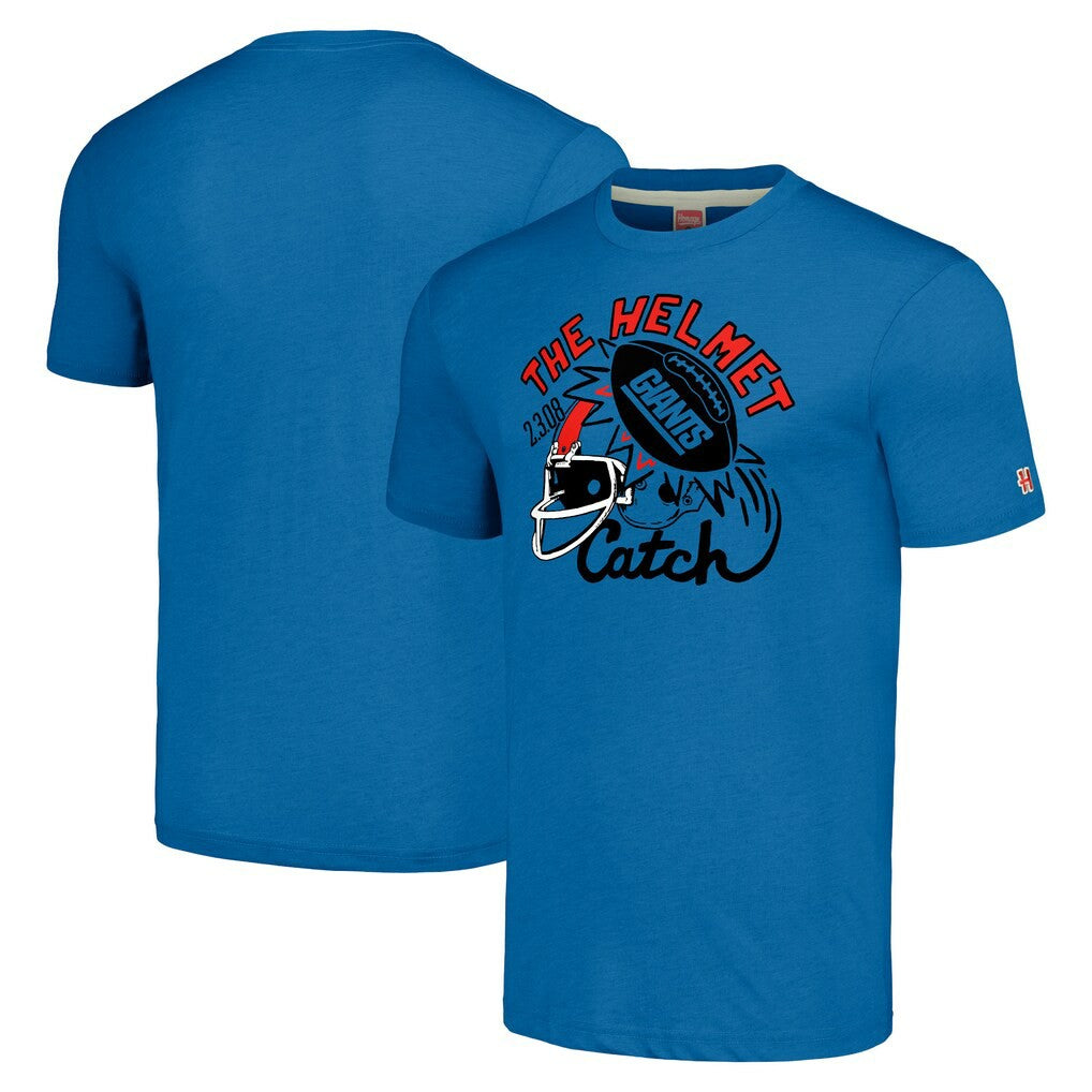 New York Giants Homage Hyper Local Tri-Blend T-Shirt Royal - NFL