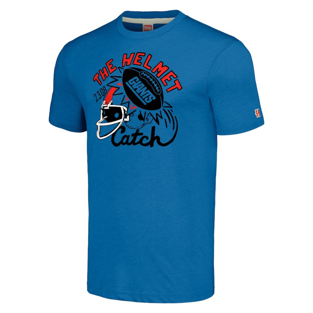 New York Giants Homage Hyper Local Tri-Blend T-Shirt Royal - NFL