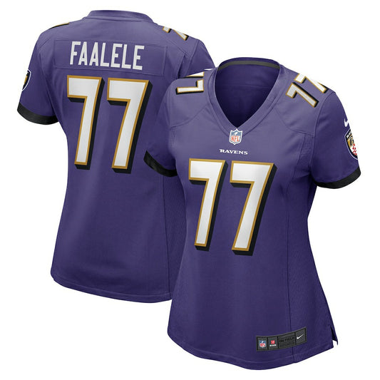 Daniel Faalele Baltimore Ravens Women's Player Game Jersey - Purple | NFL Jerseys