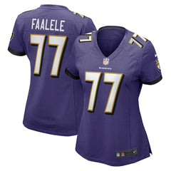 Daniel Faalele Baltimore Ravens Women's Player Game Jersey Purple - Nike