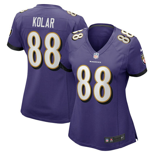 Charlie Kolar Baltimore Ravens Women's Player Game Jersey - Purple | NFL Jerseys