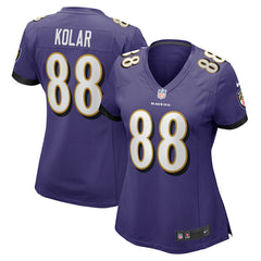 Charlie Kolar Baltimore Ravens Women's Player Game Jersey Purple - Nike