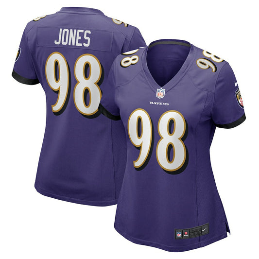 Travis Jones Baltimore Ravens Women's Player Game Jersey - Purple | NFL Jerseys