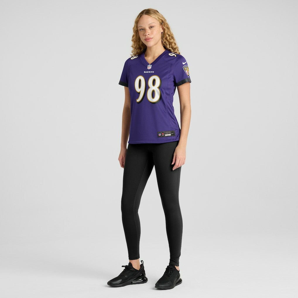 Travis Jones Baltimore Ravens Women's Player Game Jersey Purple - Nike