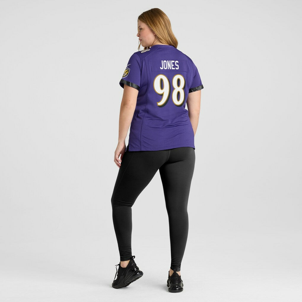 Travis Jones Baltimore Ravens Women's Player Game Jersey - Purple | NFL Jerseys