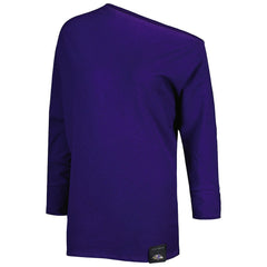 Baltimore Ravens KIYA TOMLIN Women's Twisted Tri-Blend Asymmetrical 3/4-Dolman Sleeve Sweatshirt Purple - NFL