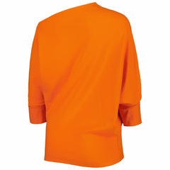 Cincinnati Bengals KIYA TOMLIN Women's Twisted Tri-Blend Asymmetrical 3/4-Dolman Sleeve Sweatshirt Orange - NFL