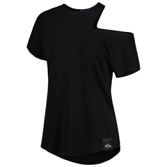 Baltimore Ravens KIYA TOMLIN Women's Cut Out Tri-Blend Shirt Black - NFL