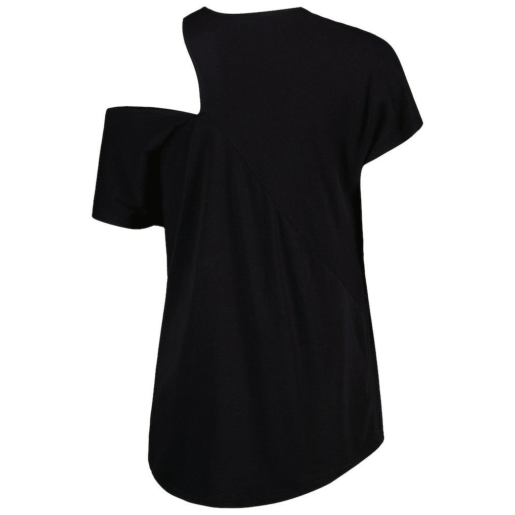 Baltimore Ravens KIYA TOMLIN Women's Cut Out Tri-Blend Shirt Black - NFL