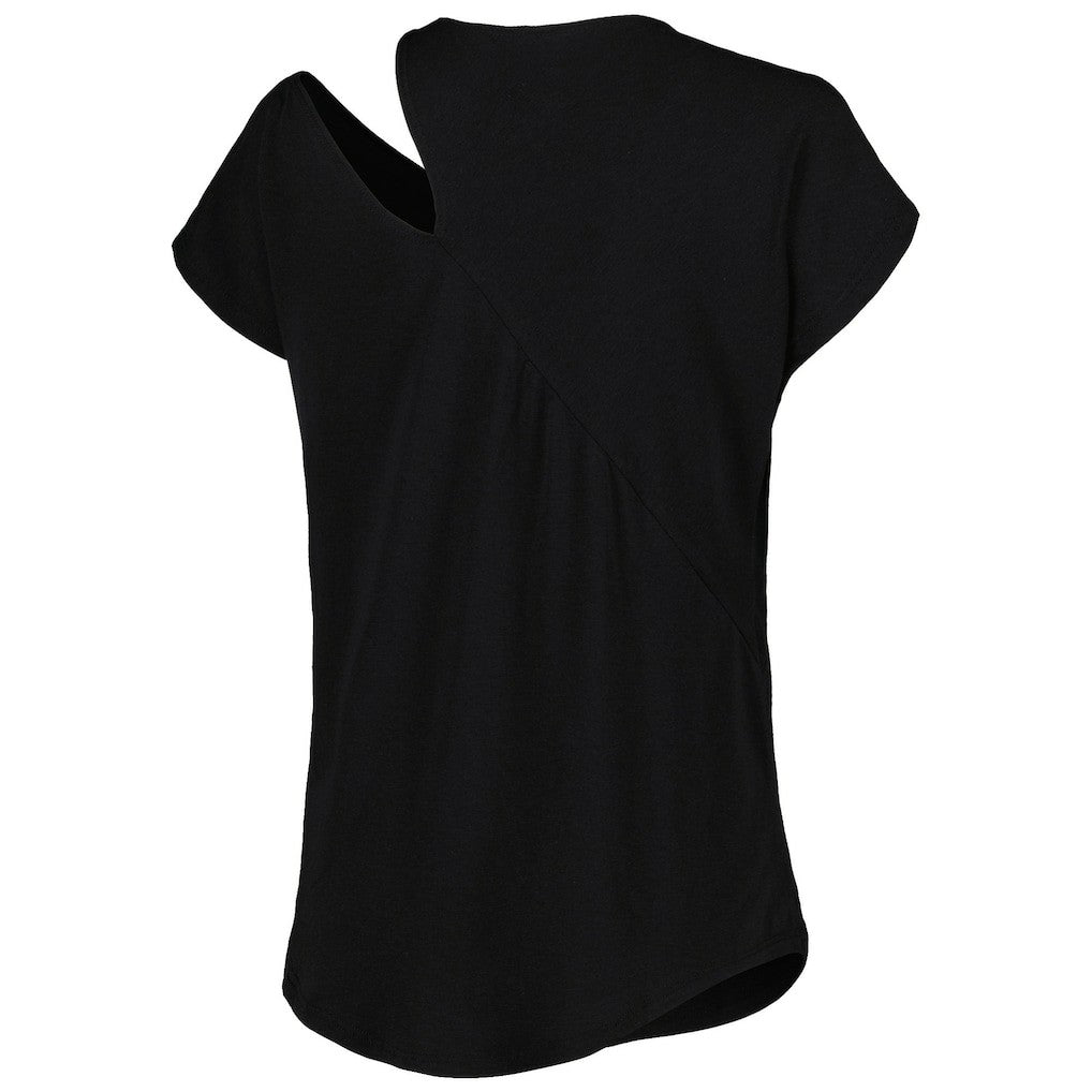 Buffalo Bills KIYA TOMLIN Women's Cut Out Tri-Blend Shirt Black - NFL