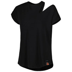 Cincinnati Bengals KIYA TOMLIN Women's Cut Out Tri-Blend Shirt Black - NFL
