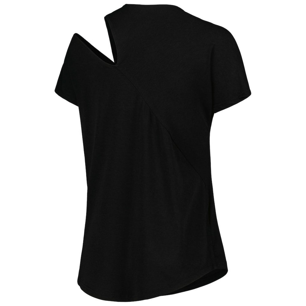 Cleveland Browns KIYA TOMLIN Women's Cut Out Tri-Blend Shirt Black - NFL