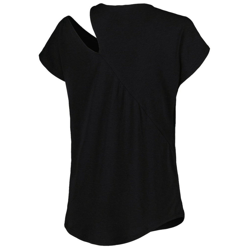 Pittsburgh Steelers KIYA TOMLIN Women's Cut Out Tri-Blend Shirt Black - NFL
