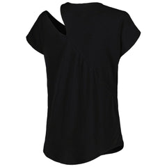 Pittsburgh Steelers KIYA TOMLIN Women's Cut Out Tri-Blend Shirt Black - NFL