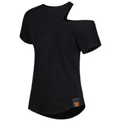 Washington Commanders KIYA TOMLIN Women's Cut Out Tri-Blend Shirt Black - NFL