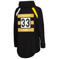 Pittsburgh Steelers KIYA TOMLIN Women's Tri-Blend Raglan Pullover Sweatshirt Black - NFL