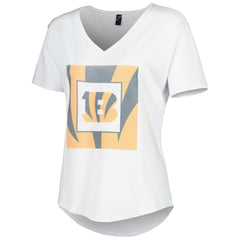Cincinnati Bengals KIYA TOMLIN Women's V-Neck T-Shirt White - NFL