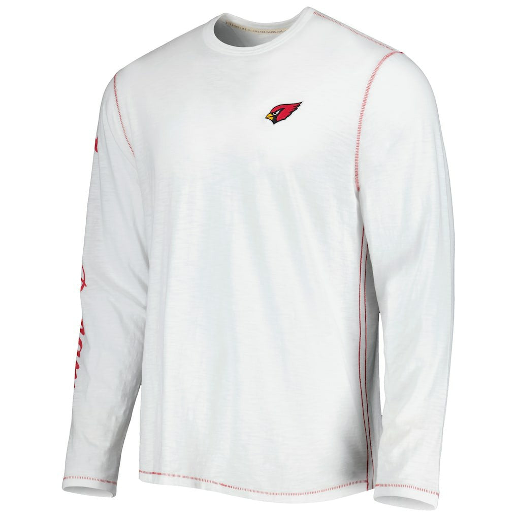 Arizona Cardinals Laces Out Billboard Long Sleeve T-Shirt White - Tommy Bahama