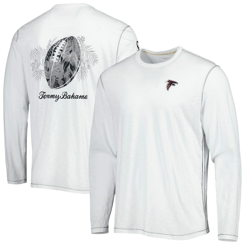 Atlanta Falcons Laces Out Billboard Long Sleeve T-Shirt White - Tommy Bahama