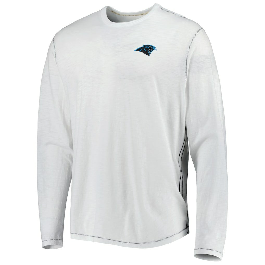 Carolina Panthers Laces Out Billboard Long Sleeve T-Shirt White - Tommy Bahama