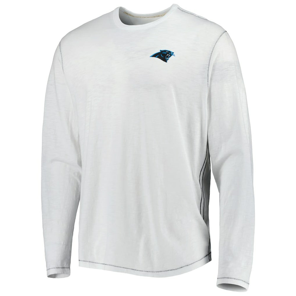 Carolina Panthers Laces Out Billboard Long Sleeve T-Shirt White - Tommy Bahama