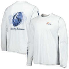 Denver Broncos Laces Out Billboard Long Sleeve T-Shirt White - Tommy Bahama