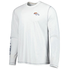 Denver Broncos Laces Out Billboard Long Sleeve T-Shirt White - Tommy Bahama