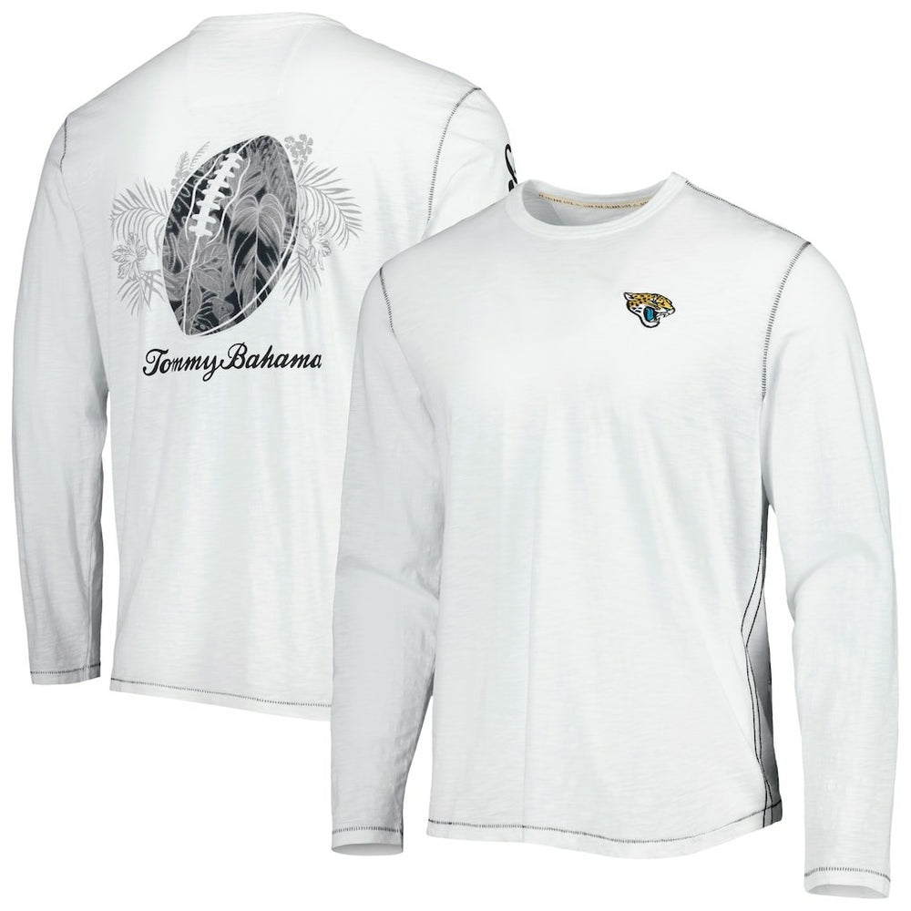 Jacksonville Jaguars Laces Out Billboard Long Sleeve T-Shirt White - Tommy Bahama