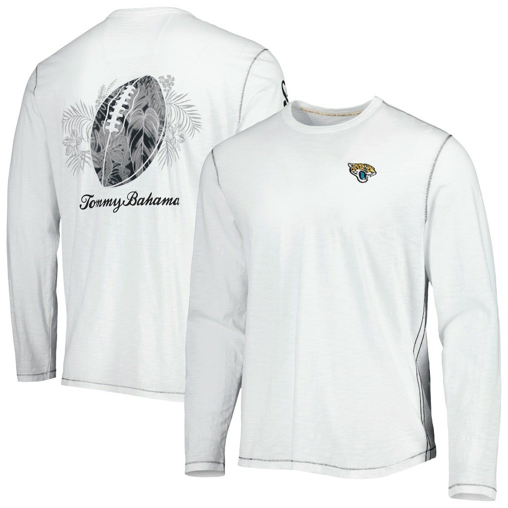 Jacksonville Jaguars Laces Out Billboard Long Sleeve T-Shirt White - Tommy Bahama