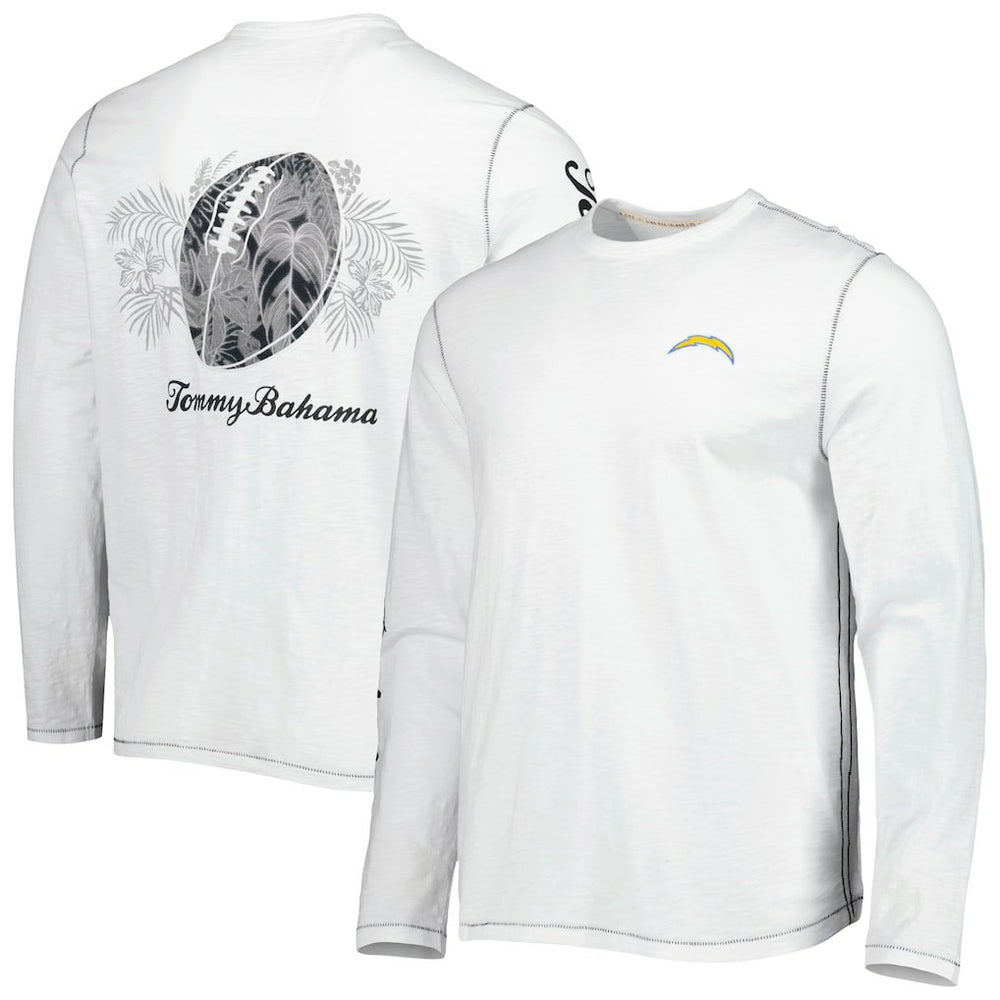 Los Angeles Chargers Laces Out Billboard Long Sleeve T-Shirt White - Tommy Bahama