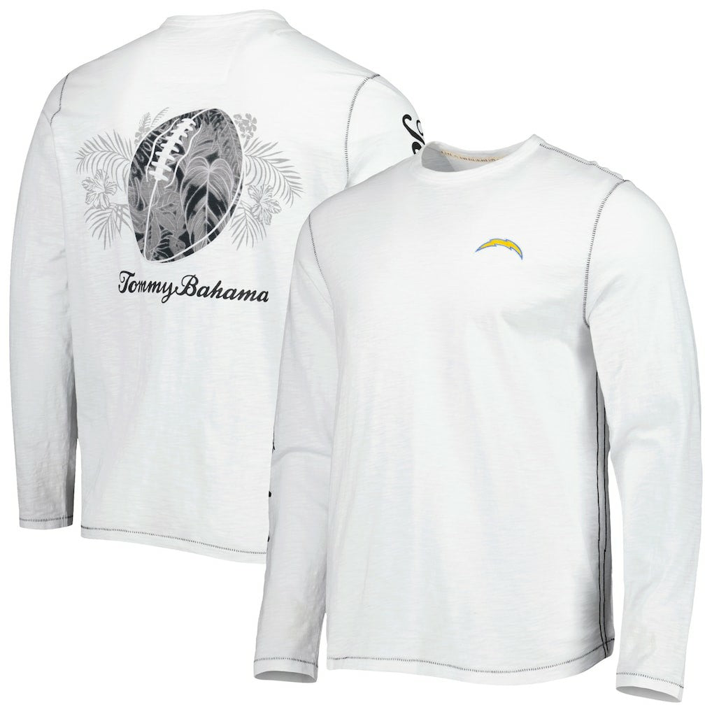 Los Angeles Chargers Laces Out Billboard Long Sleeve T-Shirt White - Tommy Bahama