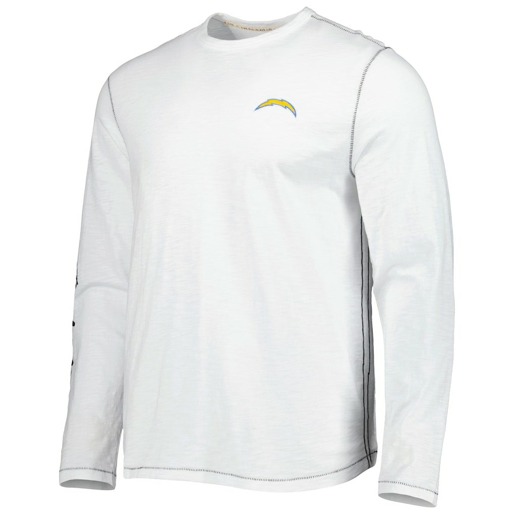 Los Angeles Chargers Laces Out Billboard Long Sleeve T-Shirt White - Tommy Bahama