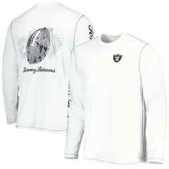 Las Vegas Raiders Laces Out Billboard Long Sleeve T-Shirt White - Tommy Bahama