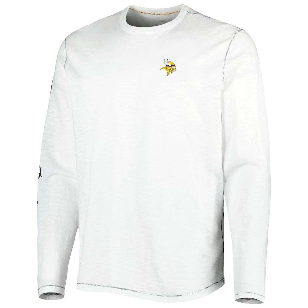 Minnesota Vikings Laces Out Billboard Long Sleeve T-Shirt White - Tommy Bahama